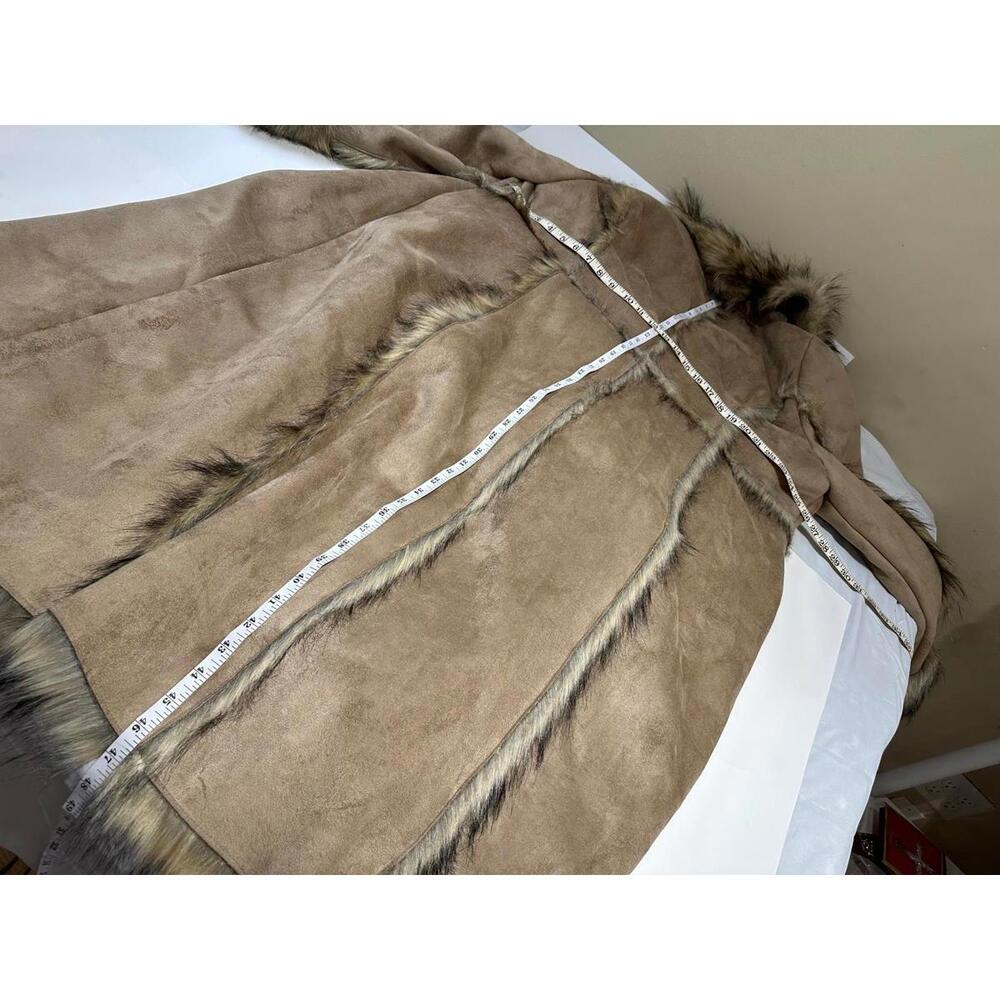 Fabulous Furs Long Faux Fur Trimmed Coat for Women 3X - Picture 5 of 8